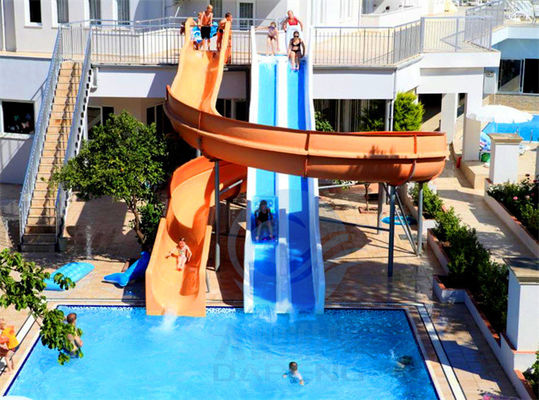 ভালো দাম Rainbow Racing Curved Swimming Pool Water Slide Combo CE RoHS Approved অনলাইন
