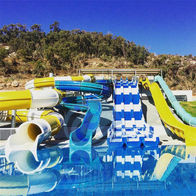 ভালো দাম FRP Resort Water Slide Combo Children Adults Big Pool Water Slides RoHS Approved অনলাইন