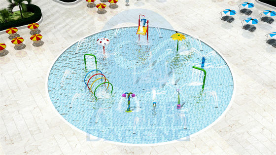 ভালো দাম Malaysia Resort Water Slide Aqua Park 400㎡ Water Splash Zone For Children অনলাইন