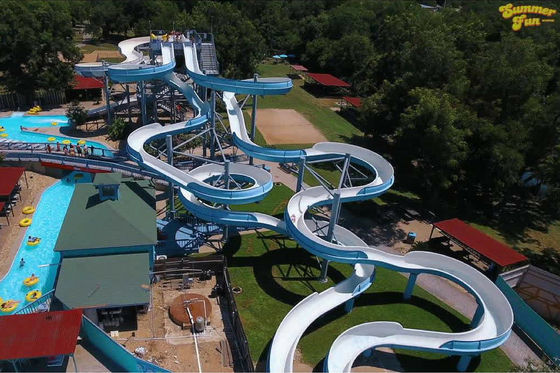 ভালো দাম OEM Outdoor Aqua Theme Adventure Park Water Slide Big 12mm Fiberglass Thickness অনলাইন