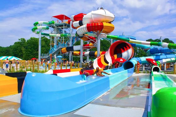 ভালো দাম বহিরঙ্গন জল খেলার মাঠ খেলা সুইমিং পুল জন্য ফাইবারগ্লাস স্লাইড অনলাইন