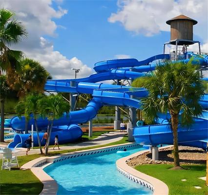 ভালো দাম Commercial Fiberglass Water Park Slide with 6-8mm Thickness and Over 10 Years Service Life Ending with Pool অনলাইন