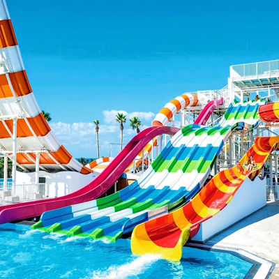 ভালো দাম Non-Inflatable Fiberglass Water Slide with 10 Years Service Life Ending with Pool for Kids and Adults অনলাইন