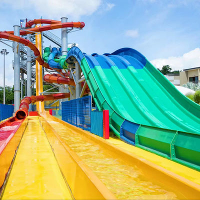 ভালো দাম Customized Size Outdoor Water Park Slide with 6-8mm Thickness Fiberglass and Over 10 Years Service Life অনলাইন