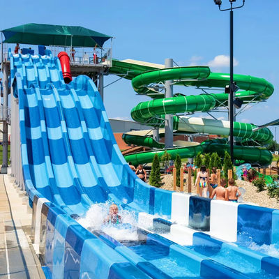 ভালো দাম Customized Size 6-8mm Thickness Fiberglass Water Park Slide Ending with Pool for Kids and Adults অনলাইন