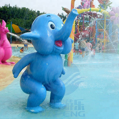 ভালো দাম Children Play Pool Water Sprays Small Elephant, Fiberglass Standing Animal - Blue অনলাইন