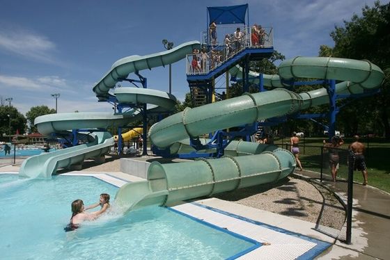 ভালো দাম Aqua Water Play Kids Tube Slide Set Fiberglass Park Toys Equipment For Pool অনলাইন