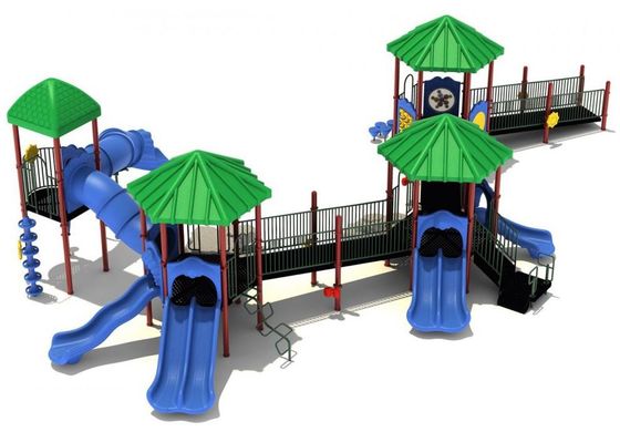ভালো দাম OEM Outdoor Playground Equipment 3 In 1 Plastic Playhouse With Slide অনলাইন