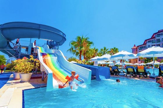 ভালো দাম OEM Hot Sale Amusement Park Products Outdoor Tube Designer Fiberglass Water Slides অনলাইন