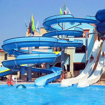 ভালো দাম Spiral FRP Slide Combination 0.82m Inner Width Custom Design For Adult Children Water Park Venues অনলাইন
