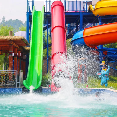 ভালো দাম Outdoor swimming pool Water Park Fiberglass Sled Cannon Barrel Slide Customized Height With Installation Detailed Drawings Attached অনলাইন