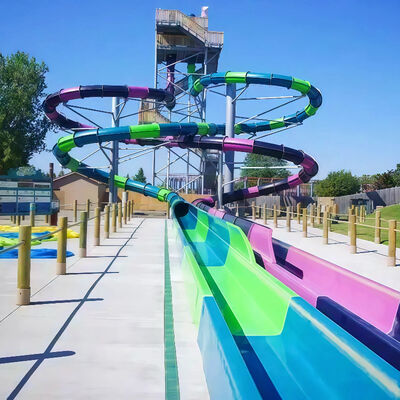 ভালো দাম Commercial Fiberglass Spiral Water Slide 0.82m Inner Width Use For Resort Hotels Inground Pools Water Parks Playground Equipment 100KG Capacity অনলাইন