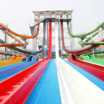 Commercial High-Speed Fiberglass Water Slide Water Park Thrill-Ride Racing Slide Durable For Heavy Use