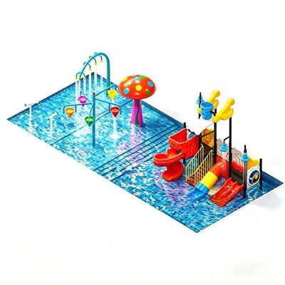 7x15m Family Water Slide Playground Swim Pool Amusement Park Design Simple For Children