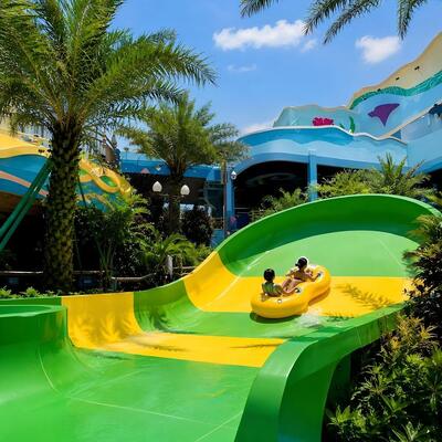 1.9m Height Mini Boomerang Slide Fiberglass Water Slide for Swim Pool Custom Design