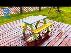 মাল্টি-রঙিন সুইমিং পুল আনুষাঙ্গিক অ-বিষাক্ত 4 সিট বাচ্চাদের পিকনিক টেবিল বেঞ্চ সেট